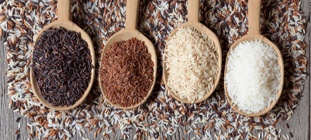 等多种水稻茉莉花大米、糙米、红米、黑米木制勺子